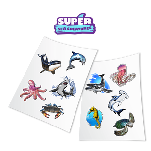 Super Sea Creatures AR Stickers